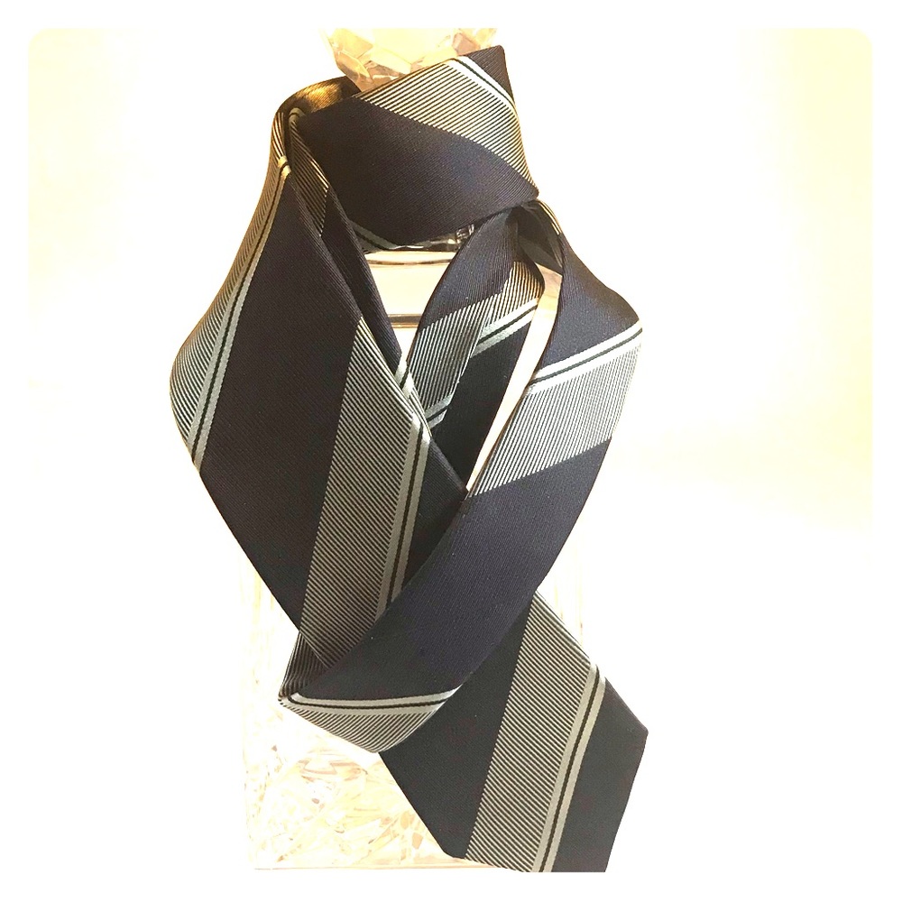 Dior Vintage Christian Dior Black White Necktie